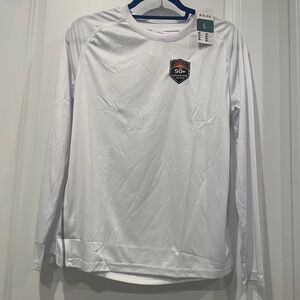 White Long Sleeve Kids Tee with Sun Protection